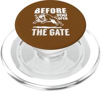 Before You Open The Gate Bulldog Warning Funny PopSockets PopGrip for MagSafe