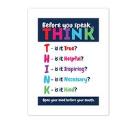 Before You Speak Think Life Inspirational Canvas Wall Art Print