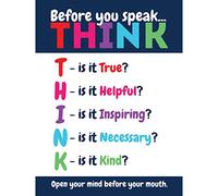 Before You Speak Think Life Inspirational Large Art Print Poster Wall Decor 18x24 inch