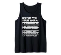 Before You Start Work Safety Checklist | Campaign Gift Idea Tank Top