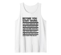 Before You Start Work Safety Checklist | Campaign Gift Idea Tank Top