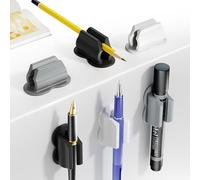 BEFSOP 2025 New Pen Holder, 6 Pack Upgraded Adhesive Pencil Holders for Wall & Desk, Marker Holder, Pen Holder for Clipboard, Teacher Supplies for Classroom kids Desk Accessories Clips Holder