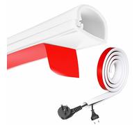 Befun 2M Cable Trunking White, TV Wire Covers for Wall(2-3 Electric Cable) | Self-Adhesive, Flexible Rubber, Side Open Buckle Design, Protection Design, TV Cable Hider for Wall, for Home & Office