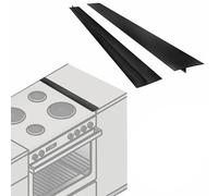 Befun 2PCS Stove Gap Covers, Silicone Cooker Sides Gap Filler 21" Black