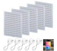 Befun 5PCS CMYK Lithophane LED Backlight Board Kit (with touch switch) | With touch switch, individual panels with 120 LEDs each, compatible with Bambu Lab P1 X1 A1 A2L P2S H2D 3D printing