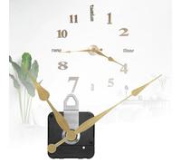Befun Clock Mechanism Kit, High Torque Long Shaft Clock Movement Mechanism DIY Repair Parts Replacement with 12 Inch/25.6cm Long Spade Hands (Gold) for DIY Large Clock Repair