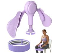 Befurglor Thigh Trainer, Inner Thigh and Pelvic Floor Exerciser Strengthener for Women with Fabric Band, 40lb/18kg Adjustable Thigh Exerciser for Yoga, Weight Loss, Glutes Arms and Core(Purple)