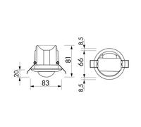BEG Luxomat PD3N Ceiling Motion Sensor 10M Range - 92198