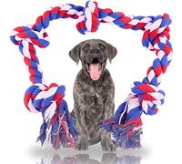 BEGA PET 38 in Dog Toys for Aggressive Chewers Medium Large Dogs Breed - Tough Rope Chew Toy Heavy Duty Ropes for Dog 5 Knots Indestructible Puppy Teething Chew Tug of War Durable Gift Birthday