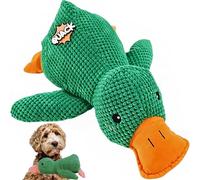 BEGA PET Green The Mellow Dog Toys Calming Duck Dog Toy 17.7 in - Calming Plush for Aggressive Chewers Quack Quack Otter Stuffed Dog Pillows Interactive Ducks for Indoor & Outdoor Dog Guard Tough