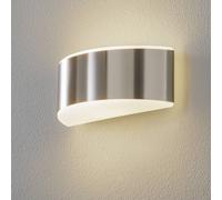 BEGA Prima wall light with stainless steel shade, 25.4 cm