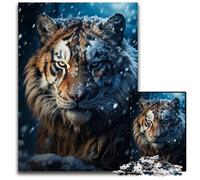 Begal Tiger in Snow Jigsaw Puzzles 1000 Pieces for Adults Puzzles for Adults HighDifficulty Brain Teaser for Teenagers 1000 PCS(38x26cm)