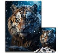 Begal Tiger in Snow Puzzles 1000 Pieces for Adults Jigsaw Puzzles for Adults for Birthdays And Holidays 1000 PCS(75x50cm)