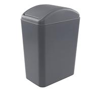 Begale 4.5 Gallon Plastic Swing Kitchen Garbage Bin, 1-Pack Swing Top Trash Can, Grey