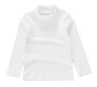 Beganly Girls T-Shirt Warm Soft Basic Mock Neck Tee Toddler Under Layer Piece Kids Cotton Long Sleeve Tops White 150