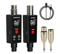 Begchy 2.4GHz UHF Wireless Microphone System XLR Mic Adapter 6 Channels' Dynamic Wireless Transmitter and Receiver for Dynamic