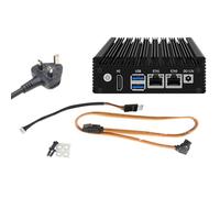 Begchy N3700 6W Mini PC X86-P1 Soft Routing Dual Gigabit Mini Host Low Power Quad Core Four Thread 2xUSB3.0 Soft Router UK Plug
