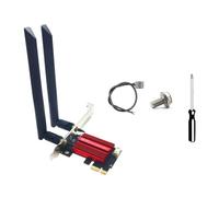 Begchy QCNFA765 WiFi6E WiFi Card PCIE Wireless Adapter 5970M Triple Band 2.4G/5G/6G BT5.2 802.11AX 8DB Antenna for Win10/Win11