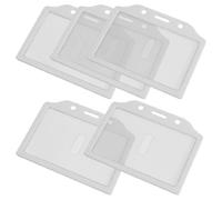 Begchy R Plastic Business Card Case Credit Card Holder for Students Pack of 5, White