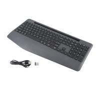 Begchy Wireless Illuminated Keyboard with Slot Hand Rest Universal Tablet Desktop Laptop Silent 7 Color Backlight RGB Keyboard