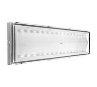 Beghelli BEG8584 Emergency LED Ceiling Light, 18 W, Multicoloured, Glass; Polycarbonate, Steel