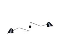 Beghina Double Wall Lamp Matt Black & Chrome