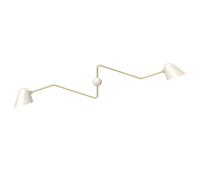 Beghina Double Wall Lamp White & Brass