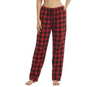 BEGIANT 1-2 Pack Women's Pyjama Bottoms Cotton Checked Flannel Lounge Pants with Pockets Ultra Soft Pjs Trousers Pyjamas for Women Loungewear Nightwear