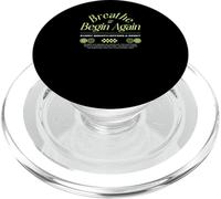 Begin Again - Urban Typography Streetwear PopSockets PopGrip for MagSafe