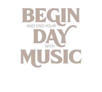 Begin And End Your Day With Music Men's T-Shirt - White - XXL - White