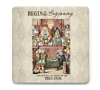 Begin At The Beginning And Go On... Alice In Wonderland Melamine Coaster