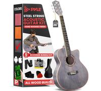 Beginner 36” Cutaway Acoustic Guitar - 3/4 6 Steel String Linden Wood Matte Finish Guitar w/Gig Bag, Tuner, Extra Strings, Picks, Strap, Junior Size for Beginners, Adults