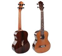 Beginner 4 String 26 Inch Acoustic Ukulele Kit Solid Cedar Top Rosewood Back With Bag