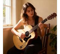 Beginner Acoustic Classical Guitar, Adult Cutaway Starter Set Bundle with Padded Gig Bag, Strap, Capo, Strings, Picks
