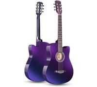 Beginner Acoustic Guitar, 6-String Portable Travel Guitar with Gig Bag, Strings, Strap, and Pitch Pipe