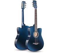 Beginner Acoustic Guitar, 6-String Portable Travel Guitar with Gig Bag, Strings, Strap, and Pitch Pipe