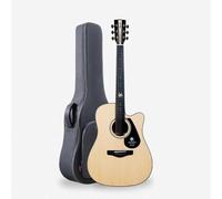 Beginner Acoustic Guitar Full Size All Wood Cutaway Starter Set with Case, Strap, Capo, Strings, Picks for Adult Teen Learning