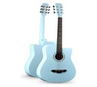 Beginner Acoustic Guitar Kit, Cutaway Wood Acustica Guitarra Elementary Tutorial Of Folk Guitar Instrument Gig Bag And Other Accessories(H,38 inches)