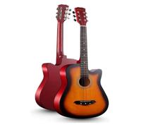 Beginner Acoustic Guitar Kit, Cutaway Wood Acustica Guitarra Elementary Tutorial Of Folk Guitar Instrument Gig Bag And Other Accessories(I,41 inches)