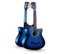 Beginner Acoustic Guitar Kit, Cutaway Wood Acustica Guitarra Elementary Tutorial Of Folk Guitar Instrument Gig Bag And Other Accessories(D,38 inches)