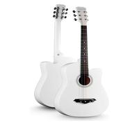Beginner Acoustic Guitar Kit, Cutaway Wood Acustica Guitarra Elementary Tutorial Of Folk Guitar Instrument Gig Bag And Other Accessories(G,38 inches)