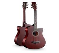 Beginner Acoustic Guitar Kit, Cutaway Wood Acustica Guitarra Elementary Tutorial Of Folk Guitar Instrument Gig Bag And Other Accessories(J,41 inches)