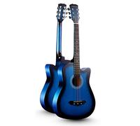 Beginner Acoustic Guitar Kit: Cutaway Wood Guitar with Gig Bag, Strap, Picks, Tuner, Strings, and Online Lessons - Ideal Starter Set for Adults & Kids
