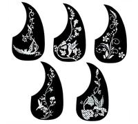Beginner Acoustic Guitar Pickguards 10 Pcs Professional Folk Acoustic Guitar Pickguard Bird Shaped Guitar Pick Guard Sticker Acoustic Guitar Parts(X)