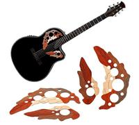 Beginner Acoustic Guitar Pickguards 1pcs Wood Guitar Pickguard Grape Leaf Guitar Sound Hole Covers For Acoustic Guitar Parts And Accessories