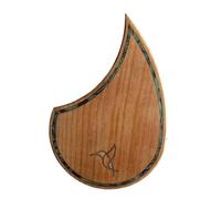Beginner Acoustic Guitar Pickguards Acoustic Guitar Pickguard Inlay Craft Water Drop Shape Wooden Guitar Professional Pickguard Accessories(Dark)