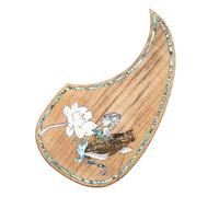 Beginner Acoustic Guitar Pickguards Acoustic Guitar Pickguard Maple Inlaid With Shell Pattern Decorated Pick Guard Sticker For Guitar Accessories