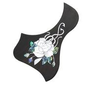 Beginner Acoustic Guitar Pickguards Guitar Pickguard Solid Wood Inlay Protection Board Guitar Protective Paint Rosewood Inlaid With White Shell Rose