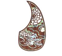 Beginner Acoustic Guitar Pickguards Guitar Solid Wood Inlaid With Colorful Shells Solid Wood Handguard Acoustic Guitar Pickguard(T)