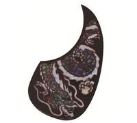 Beginner Acoustic Guitar Pickguards Wooden Guitar Pickguard Celluloid Shell Inlay Material Beautiful Appearance Acoustic Guitar Pickguard